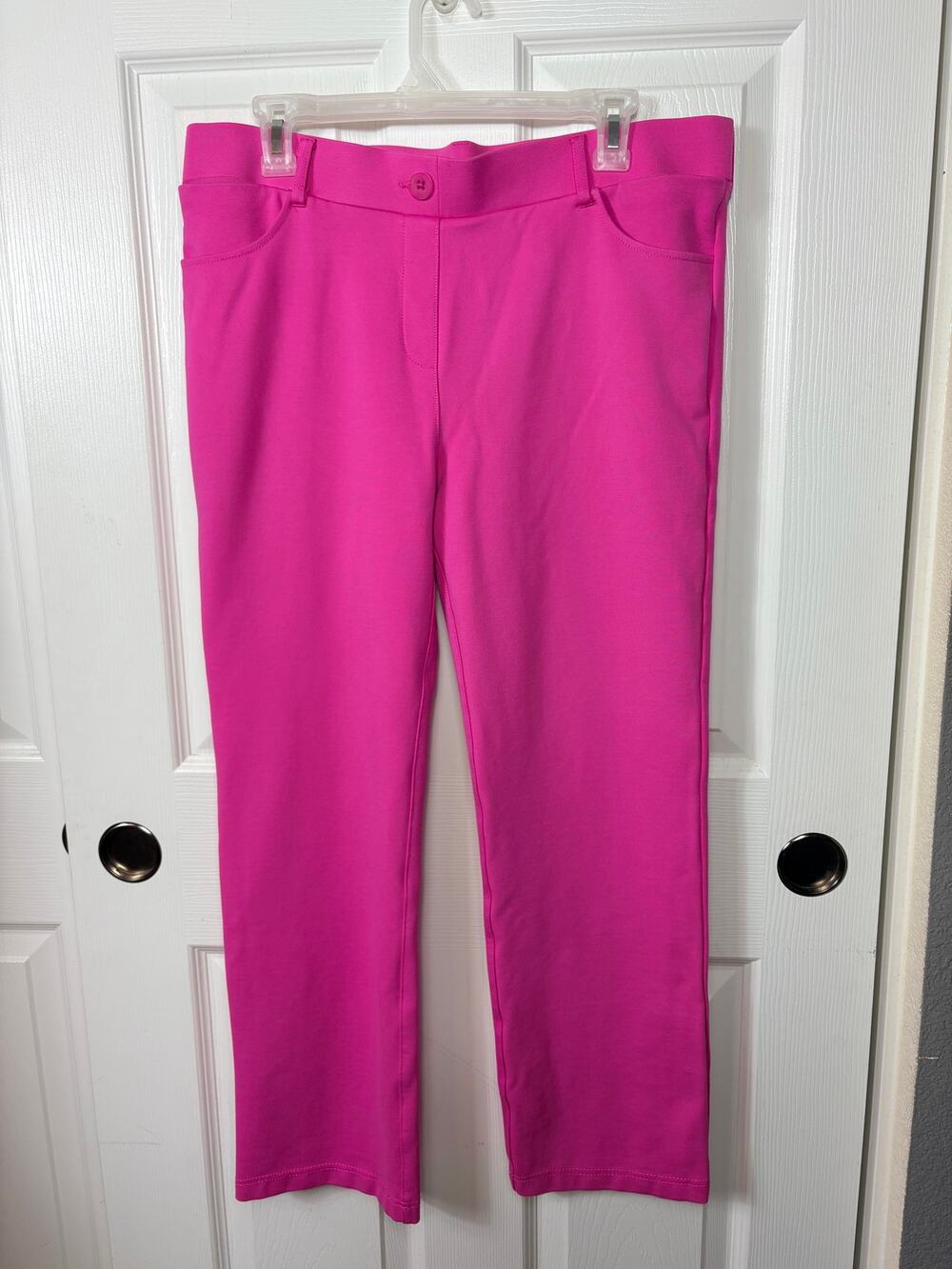 Betabrand Pink Dress Pants Yoga Pants Straight Leg Size XLP